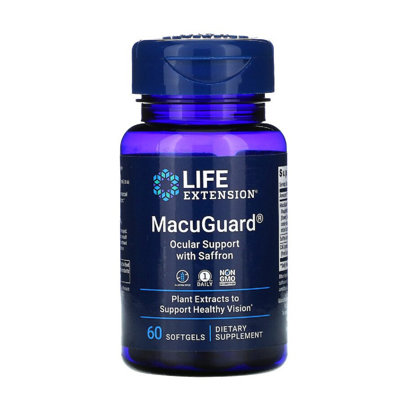 Підтримка зору з шафраном Life Extension MacuGuard Ocular Support with Saffron, 60 капсул